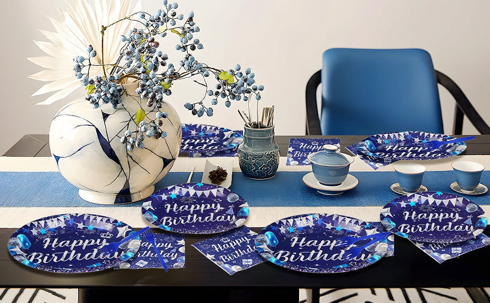 Blue paper plates-Grencian