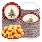 100 Pack Christmas Tree Paper Bowls - Grencian