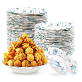 100 Pack Fall Blue Pumpkin Paper Bowls - Grencian