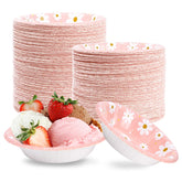 100 Pack Groovy Daisy Paper Bowls - Grencian
