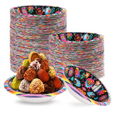 100 Pack Mexican Flower Paper Bowls - Grencian