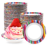 100 Pack Mexican Stripes Paper Bowls - Grencian