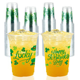 100 Pcs 16 oz St Patrick's Day Plastic Cups - Grencian