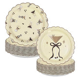 100 Pcs 9" and 7" Martini Party Scalloped Paper Plates - Grencian