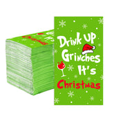 100 Pcs Christmas Green Paper Napkin 3 Ply - Grencian