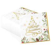 100 Pcs Christmas Tree Square Party Napkins - Grencian