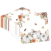 100 Pcs Fall White Pumpkin Party Napkins - Grencian