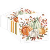100 Pcs Four Pumpkin Square Party Napkins - Grencian