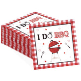 100 Pcs I Do BBQ Square Party Napkins 2 Ply - Grencian