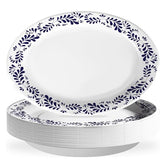 100 Pcs Mexican Talavera Pottery Oval Party Paper Plates - Grencian