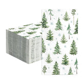 100 Pcs Paper Napkin 3 Ply Christmas Pine Tree - Grencian