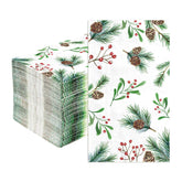 100 Pcs Paper Napkin 3 Ply Christmas Pinecone - Grencian