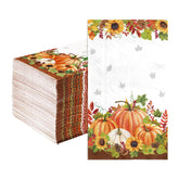 100 Pcs Paper Napkin 3 Ply Pumpkin Sunflower - Grencian