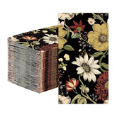 100 Pcs Paper Napkin 3 Ply Retro Flower - Grencian