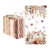 100 Pcs Paper Napkin 3 Ply Fall Pumpkin - Grencian