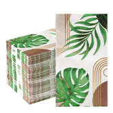 100 Pcs Paper Napkin 3 Ply Tropical Palm Leaf - Grencian