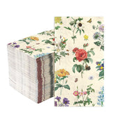 100 Pcs Paper Napkin 3 Ply Watercolor Floral Vintage - Grencian