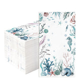 100 Pcs Paper Napkin 3 Ply Watercolor Ocean - Grencian