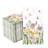 100 Pcs Paper Napkin 3 Ply Watercolor Wildflower - Grencian