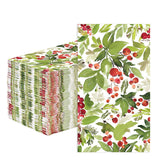 100 Pcs Paper Napkin 3 Ply Xmas Holly Berry - Grencian