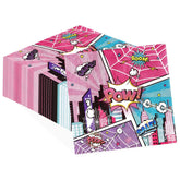 100 Pcs Pink Spider Square Party Napkins - Grencian