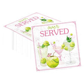 100 Pcs Tennis and Drinks Square Party Napkins - Grencian