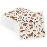 100 Pcs Vintage Mushroom Square Party Napkins - Grencian
