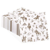 100 Pcs Vintage Western Cowboy Square Party Napkins - Grencian