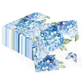 100 Pcs Watercolor Hydrangea Square Party Napkins 2 Ply - Grencian