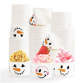 120 Pcs Christmas Snowman Snack Cups - Grencian