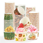 120 Pcs Pumpkin and Leaves Ice Cream Snack Cup - Grencian