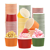 120 Pcs Red Orange Yellow Green Ice Cream Snack Cup - Grencian