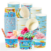 120 Pcs Summer Pool Ice Cream Snack Cup - Grencian