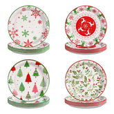 120 Pcs Xmas Snowflake Holly Leaf Party Plates - Grencian