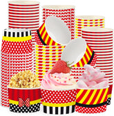120 Pcs 12 oz Red Mouse Theme Ice Cream Cups Cartoon Mouse Dessert Bowls - Grencian