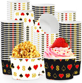 120Pcs 12oz Casino Theme Ice Cream Cups Disposable Dessert Bowls - Grencian