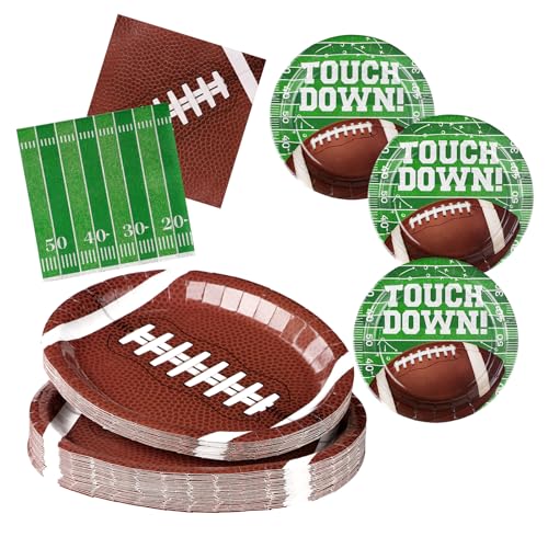 150Pcs Football Party Plates and Napkins - Grencian