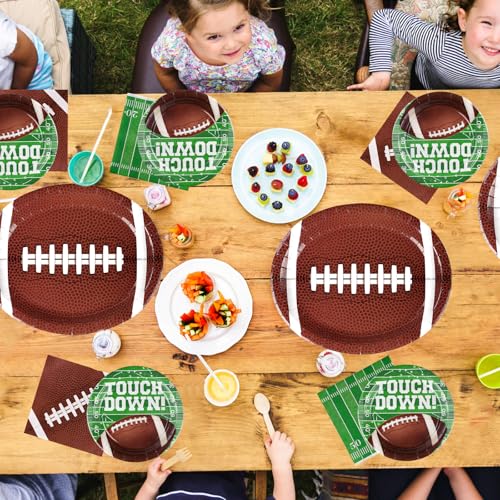 150Pcs Football Party Plates and Napkins - Grencian 150Pcs Football Party Plates and Napkins - Grencian