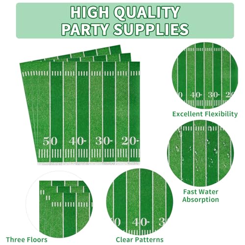150Pcs Football Party Plates and Napkins - Grencian 150Pcs Football Party Plates and Napkins - Grencian