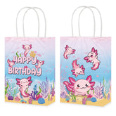 16 Pcs Pink Axolotl Birthday Party Goodie Bags - Grencian