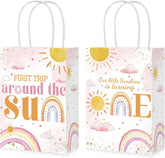 16Pcs First Trip Around The Sun Party Favor Bags Boho Sun Goodie Bags - Grencian