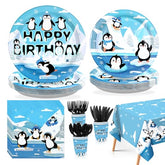 170 Pcs Penguin Birthday Party Supplies Set - Grencian