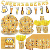 171Pcs Cheers and Beers Party Supplies for Men Serves 24 - Grencian
