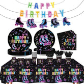 171Pcs Roller Skating Party Decorations Serves 24 - Grencian