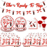 171Pcs She's Ready to Pop Baby Shower Party Decorations Serves 24 - Grencian