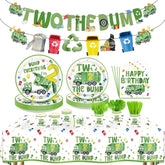 171Pcs Trash Truck 2nd Birthday Party Decorations Serves 24 - Grencian