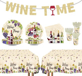 171Pcs Wine Tasting Party Decorations Tableware Serves 24 - Grencian