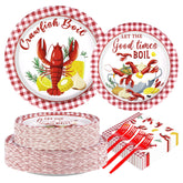 200 Pcs Crawfish Boil Party Plates and Napkins - Grencian