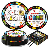 200 Pcs Family Game Night Party Plates and Napkins - Grencian