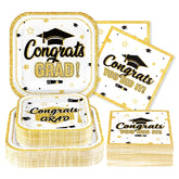 200 Pcs Graduation Party Plates and Napkins - Grencian